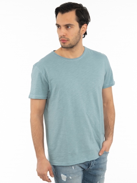 GABBA T-shirt KONDAR SLUB Tee P5889 Πετρόλ GABBA - 4