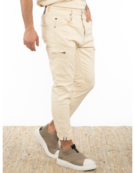 GABBA Cargo Jean Παντελόνι K4319 P6065 Μπεζ GABBA - 4