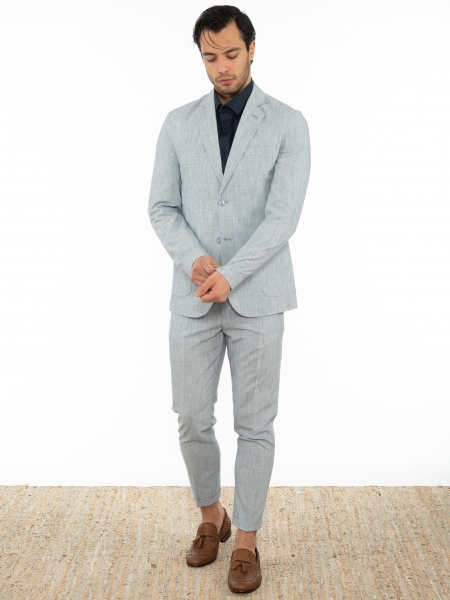 OVER-D Σακάκι OE1S2S2G14 Μπλε - Σιέλ OVER-D - 8