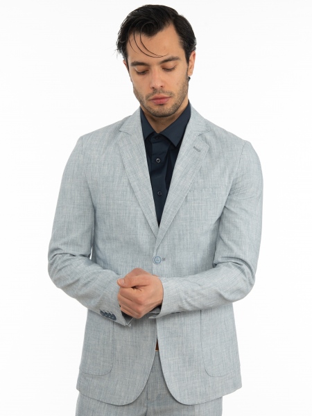 OVER-D Σακάκι OE1S2S2G14 Μπλε - Σιέλ OVER-D - 9