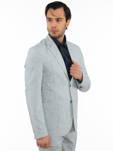 OVER-D Σακάκι OE1S2S2G14 Μπλε - Σιέλ OVER-D - 3