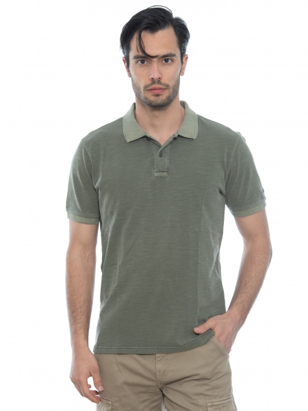 GABBA T-shirt Polo Monaco SS Tee P6028 Λαδί GABBA - 1