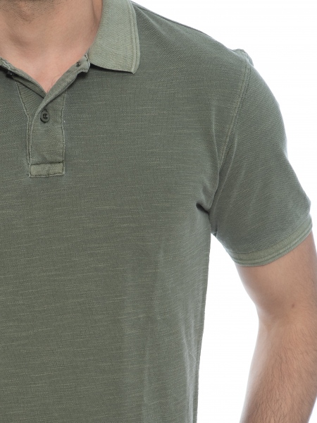 GABBA T-shirt Polo Monaco SS Tee P6028 Olive GABBA - 5