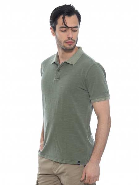 GABBA T-shirt Polo Monaco SS Tee P6028 Olive GABBA - 4