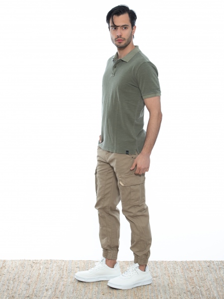 GABBA T-shirt Polo Monaco SS Tee P6028 Λαδί GABBA - 9