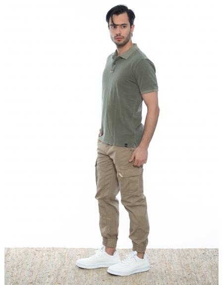 GABBA T-shirt Polo Monaco SS Tee P6028 Λαδί GABBA - 9