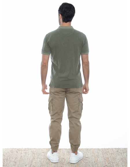 GABBA T-shirt Polo Monaco SS Tee P6028 Λαδί GABBA - 7