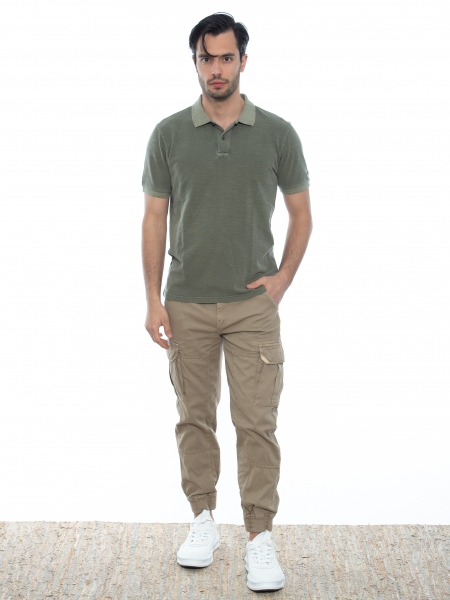 GABBA T-shirt Polo Monaco SS Tee P6028 Olive GABBA - 6