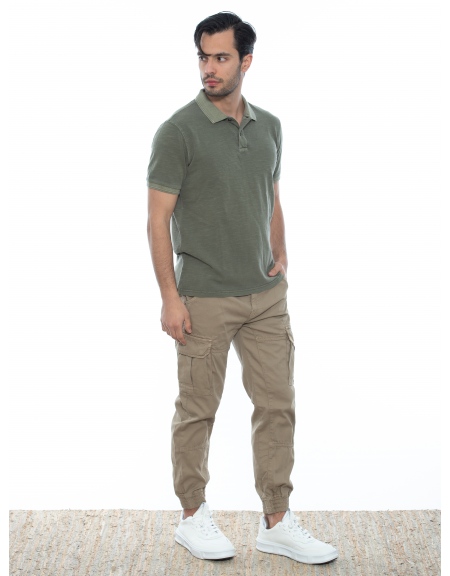 GABBA T-shirt Polo Monaco SS Tee P6028 Λαδί GABBA - 8