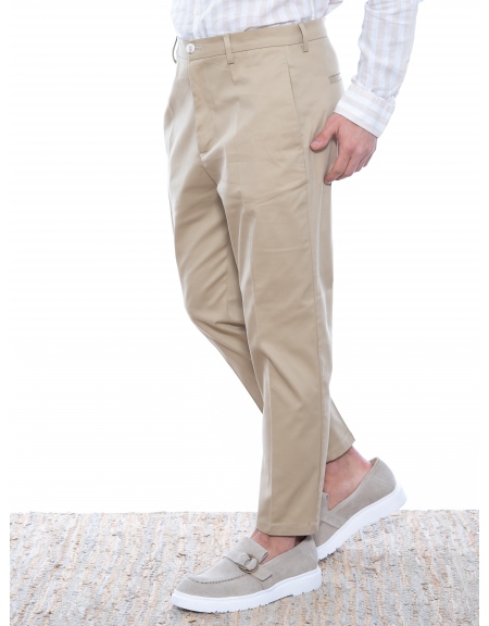 OVER-D Chino Παντελόνι cropped OE1S2S2P29 Μπεζ OVER-D - 4