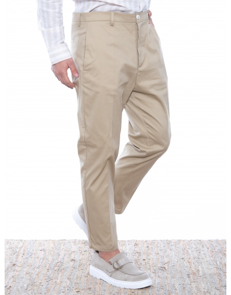 OVER-D Chino Παντελόνι cropped OE1S2S2P29 Μπεζ OVER-D - 3