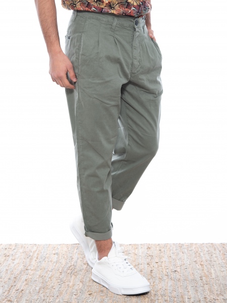 GABBA Chino Παντελόνι Firenze Cel P5923 Λαδί GABBA - 3