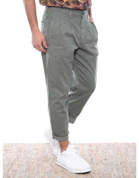 GABBA Chino Παντελόνι Firenze Cel P5923 Λαδί GABBA - 3