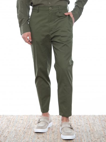 OVER-D Chino Cropped pants OE1S2S2P29 Olive OVER-D - 1
