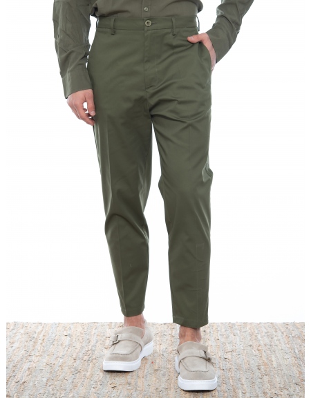 OVER-D Chino Cropped pants OE1S2S2P29 Olive OVER-D - 1