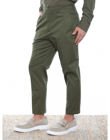 OVER-D Chino Cropped pants OE1S2S2P29 Olive OVER-D - 4