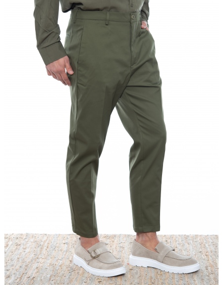 OVER-D Chino Παντελόνι cropped OE1S2S2P29 Λαδί OVER-D - 3