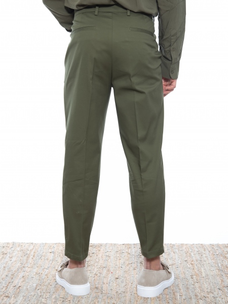 OVER-D Chino Cropped pants OE1S2S2P29 Olive OVER-D - 2