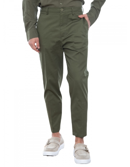 OVER-D Chino Παντελόνι cropped OE1S2S2P29 Λαδί OVER-D - 12