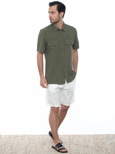 OVER-D Chino Βερμούδα OE1S2S2S14 Λευκό OVER-D - 8