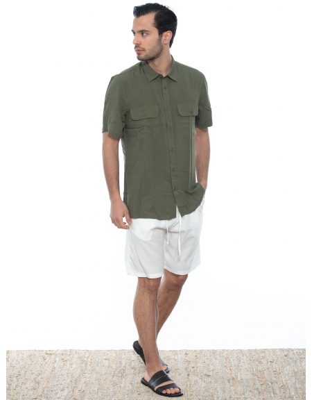 OVER-D Chino Βερμούδα OE1S2S2S14 Λευκό OVER-D - 8