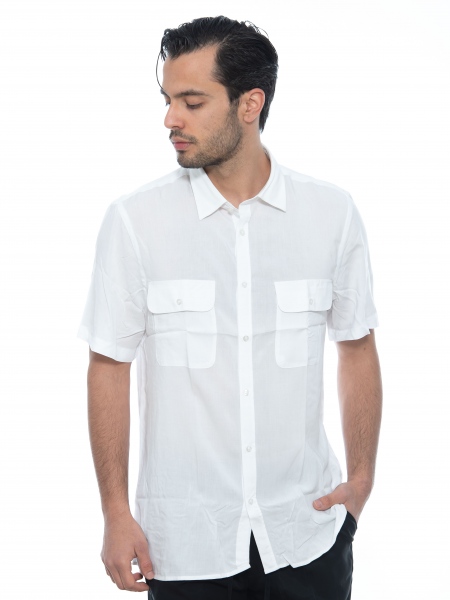 OVER-D Πουκάμισο κοντομάνικο OE1S2S2C13 Λευκό OVER-D - 3