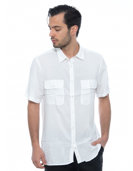 OVER-D Πουκάμισο κοντομάνικο OE1S2S2C13 Λευκό OVER-D - 3