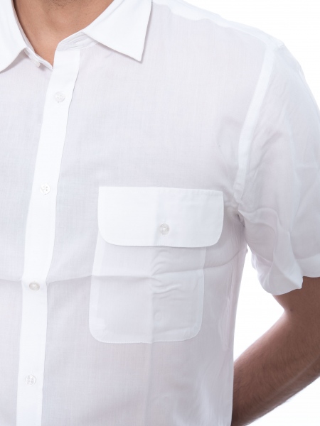 OVER-D Πουκάμισο κοντομάνικο OE1S2S2C13 Λευκό OVER-D - 5