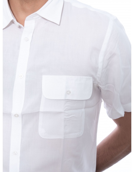 OVER-D Πουκάμισο κοντομάνικο OE1S2S2C13 Λευκό OVER-D - 5