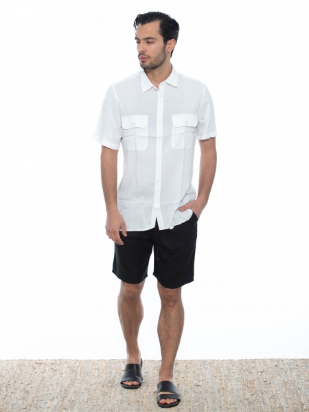 OVER-D Πουκάμισο κοντομάνικο OE1S2S2C13 Λευκό OVER-D - 6