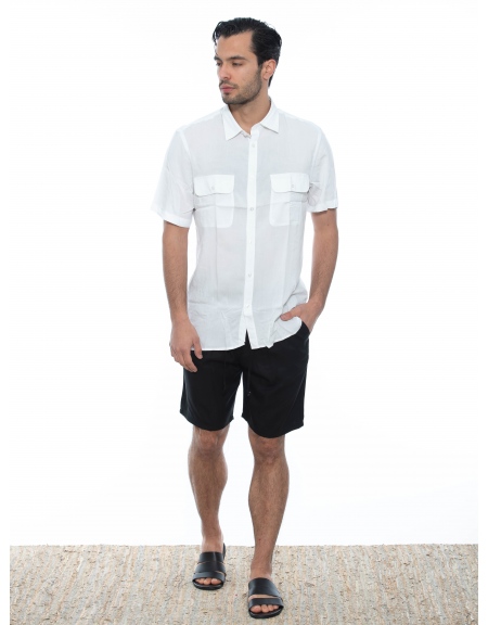 OVER-D Πουκάμισο κοντομάνικο OE1S2S2C13 Λευκό OVER-D - 6