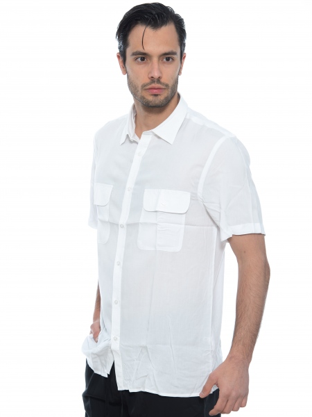 OVER-D Πουκάμισο κοντομάνικο OE1S2S2C13 Λευκό OVER-D - 4