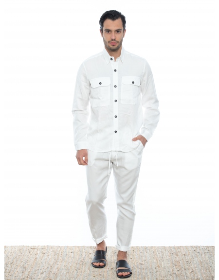 OVER-D Chino Παντελόνι OE1S2S2P14 Λευκό OVER-D - 6