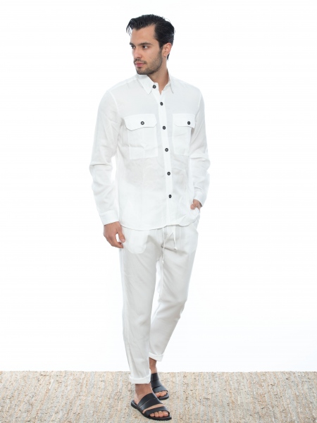 OVER-D Chino Παντελόνι OE1S2S2P14 Λευκό OVER-D - 10