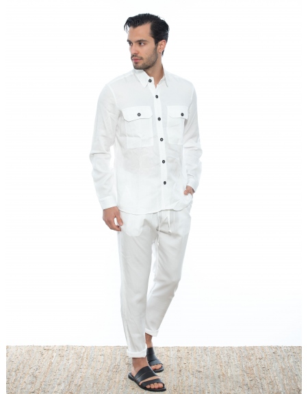 OVER-D Chino Παντελόνι OE1S2S2P14 Λευκό OVER-D - 10