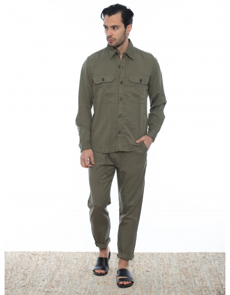 OVER-D Chino Παντελόνι OE1S2S2P14 Χακί OVER-D - 6