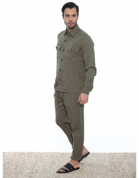 OVER-D Chino Παντελόνι OE1S2S2P14 Χακί OVER-D - 11