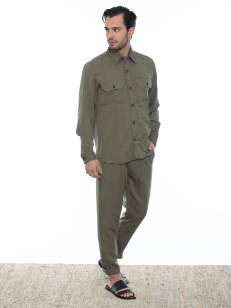 OVER-D Chino Παντελόνι OE1S2S2P14 Χακί OVER-D - 9