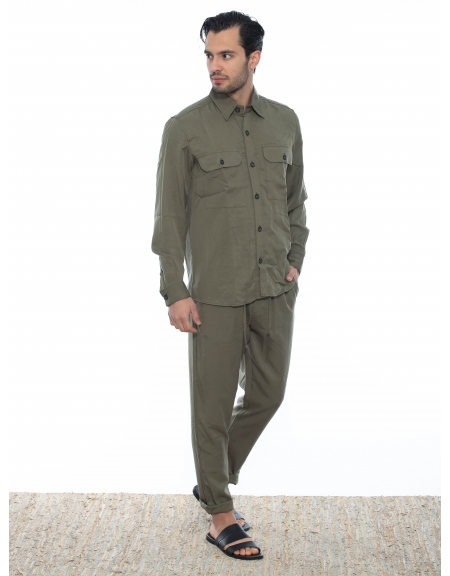OVER-D Chino Παντελόνι OE1S2S2P14 Χακί OVER-D - 9