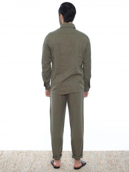 OVER-D Chino Παντελόνι OE1S2S2P14 Χακί OVER-D - 8