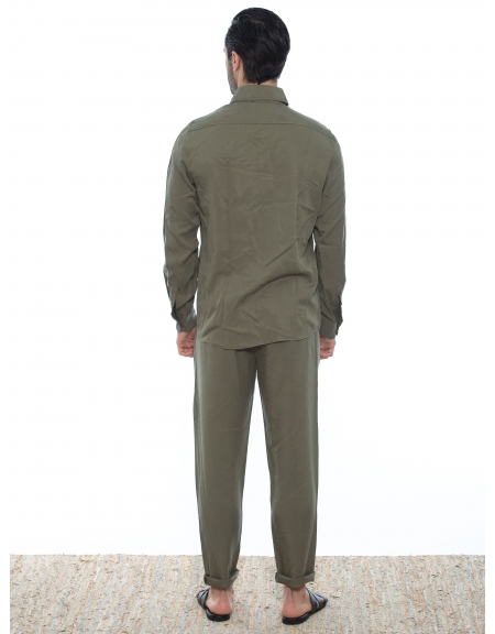 OVER-D Chino Παντελόνι OE1S2S2P14 Χακί OVER-D - 8