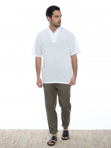 OVER-D Chino Παντελόνι OE1S2S2P14 Χακί OVER-D - 7