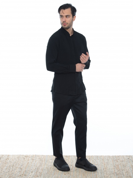 OVER-D Chino Παντελόνι cropped OE1S2S2P29 Μαύρο OVER-D - 8