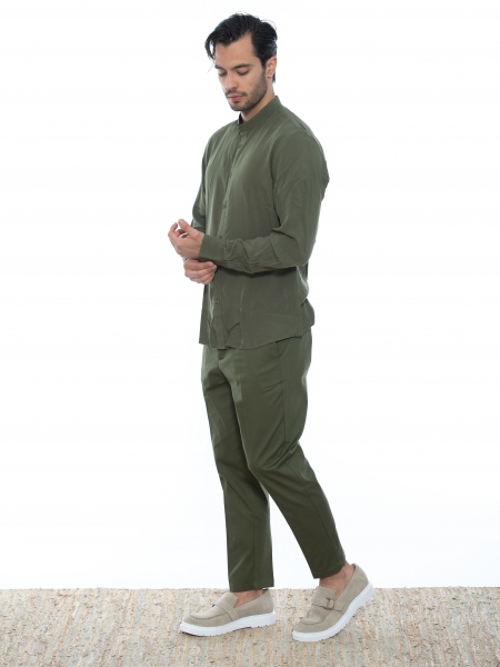 OVER-D Chino Παντελόνι cropped OE1S2S2P29 Λαδί OVER-D - 11