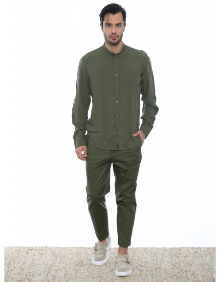 OVER-D Chino Παντελόνι cropped OE1S2S2P29 Λαδί OVER-D - 6