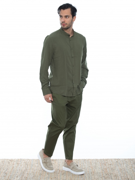 OVER-D Chino Cropped pants OE1S2S2P29 Olive OVER-D - 10