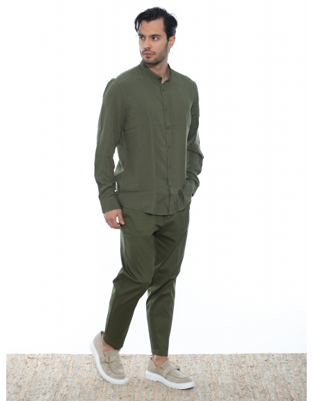 OVER-D Chino Cropped pants OE1S2S2P29 Olive OVER-D - 10