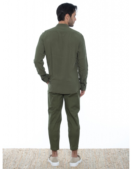 OVER-D Chino Cropped pants OE1S2S2P29 Olive OVER-D - 8
