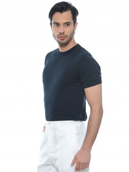 OVER-D T-shirt νημάτινο OM547MG Μπλε OVER-D - 4