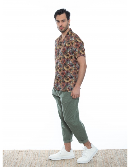 GABBA Chino Παντελόνι Firenze Cel P5923 Λαδί GABBA - 6